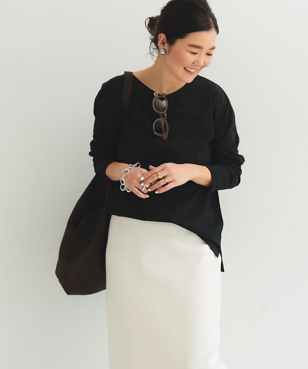 Demi-Luxe BEAMS｜ATON / スビン キャップスリーブ Tシャツ