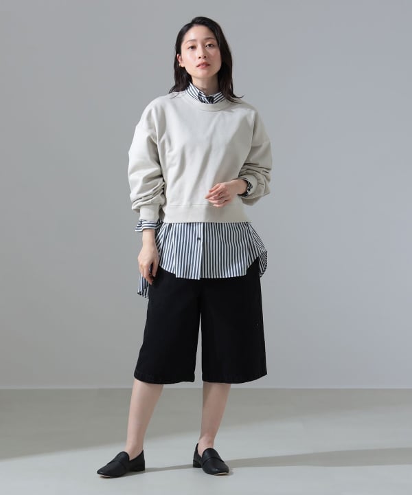 【新品】Demi-Luxe BEAMS・モックネッククロップドTシャツ Demi-Luxe BEAMS（デミルクス ビームス）モックネック ショート