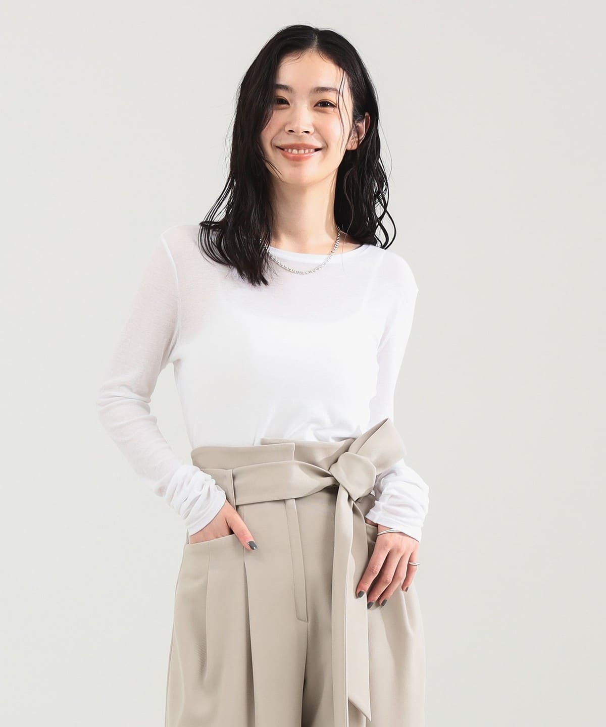 Demi-Luxe BEAMS（デミルクス ビームス）シアーコットン ロング