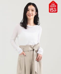 【+15%ポイントUP】シアーコットン ロングスリーブ Tシャツ