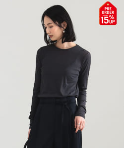 【+15%ポイントUP】シアーコットン ロングスリーブ Tシャツ