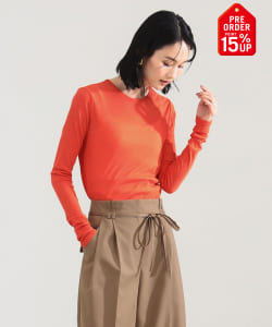 【+15%ポイントUP】シアーコットン ロングスリーブ Tシャツ