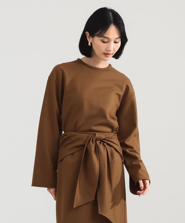 Demi-Luxe BEAMS ドビー ビブ付シャツ　シャツ　グリーン　長袖 Demi-Luxe BEAMS（デミルクス ビームス）2WAY オーバーシャツ