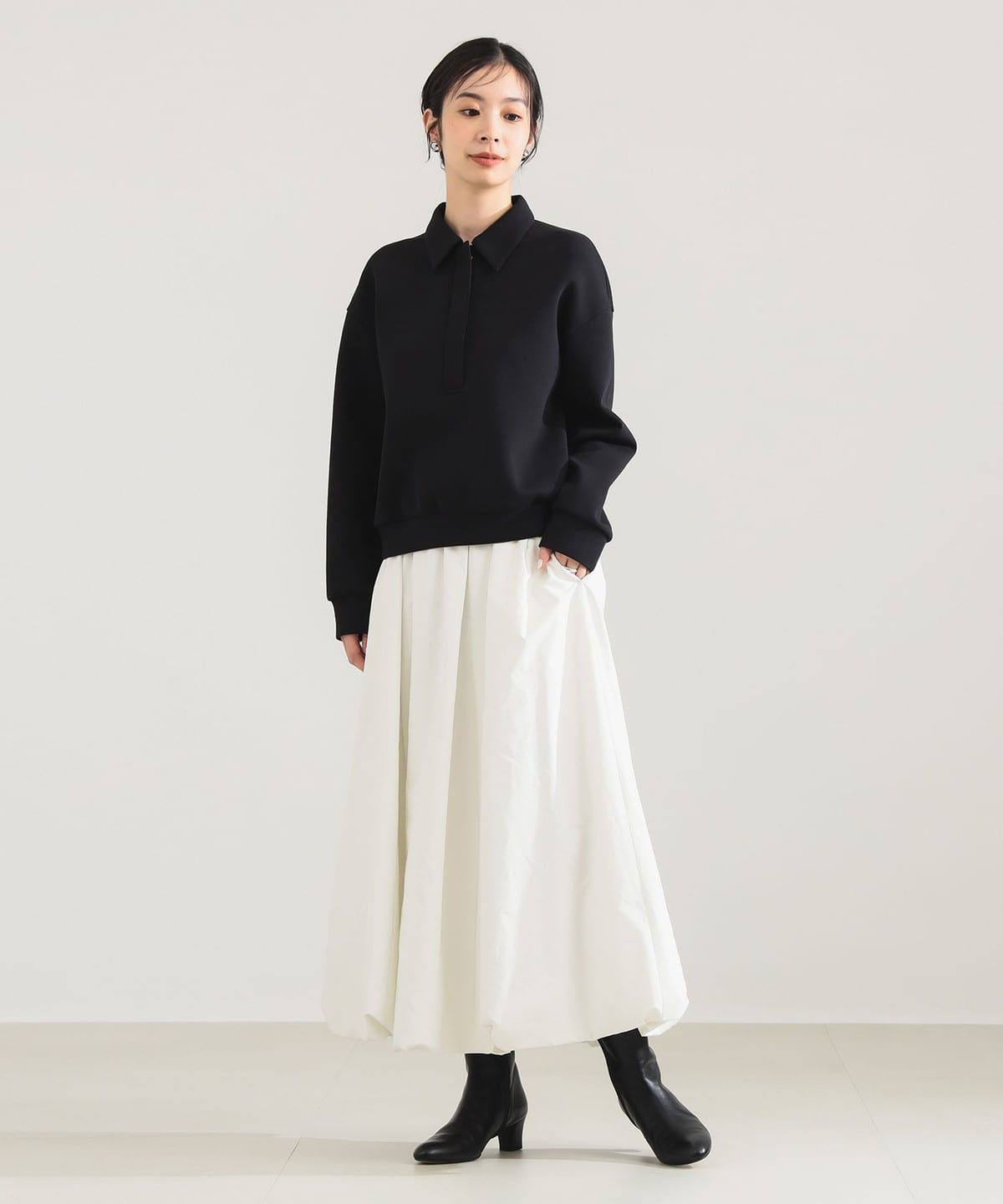 Demi-Luxe BEAMS・ダンボール ドルマン プルオーバー Demi-Luxe BEAMS tシャツ ダンボール ドルマン プルオーバー