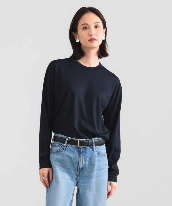 【Demi-Luxe BEAMS / SLOANE 】クルーネック リブTシャツ Demi-Luxe BEAMS（デミルクス ビームス）【別注】スタイリスト