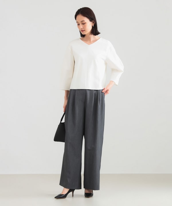 Demi-Luxe BEAMS（デミルクス ビームス）レーヨン ナイロン ポンチ V