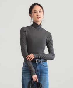 強撚 フライス タートルネック プルオーバー