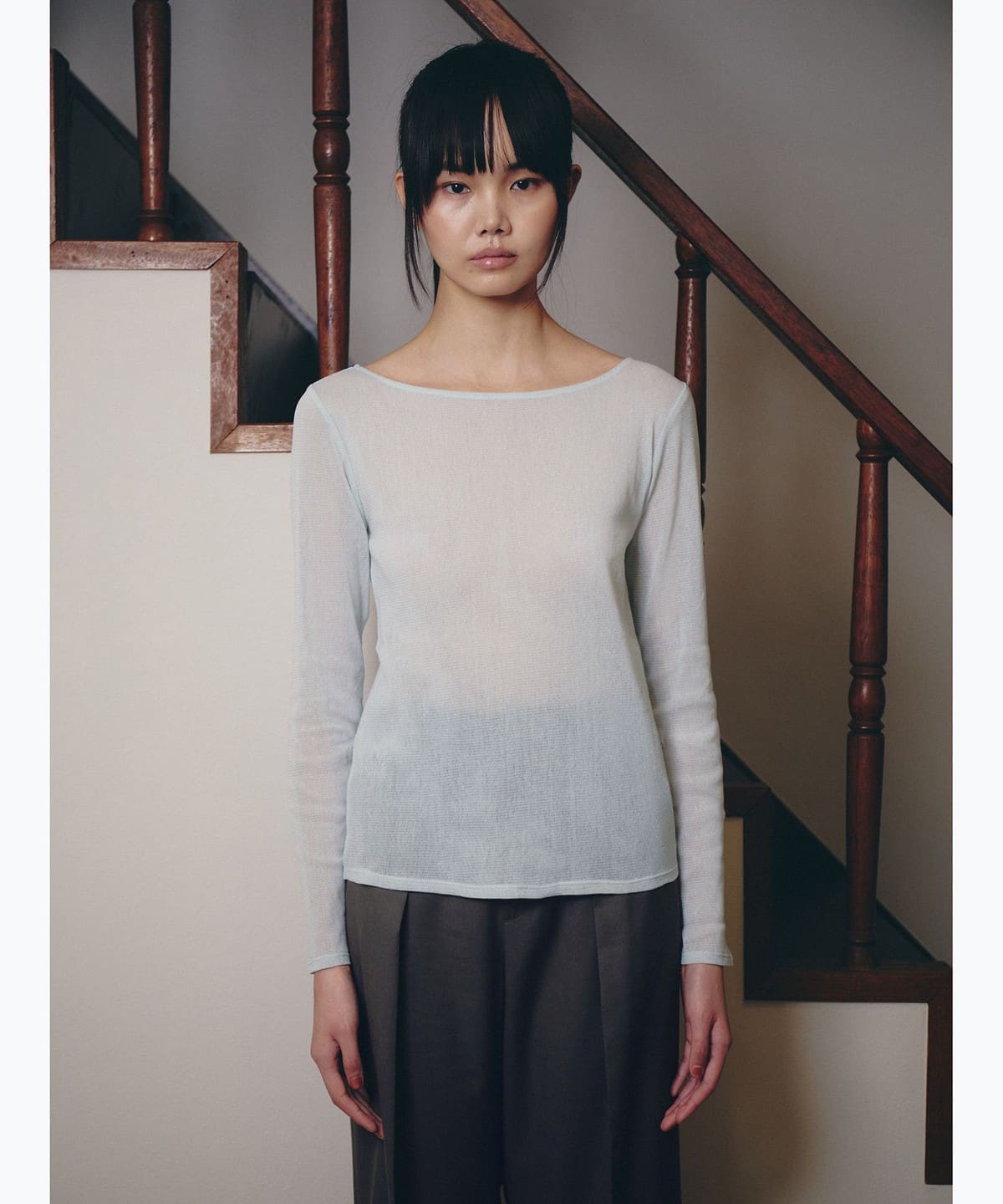 BEAMS SALON / キラキラ シアー ロングスリーブ トップス Tシャツ・カットソー WOMEN MINT. GREEN ONE SIZE BEAMS SALON / キラキラ シアー ロングスリーブ トップス Tシャツ・カットソー WOMEN MINT. GREEN ONE SIZE