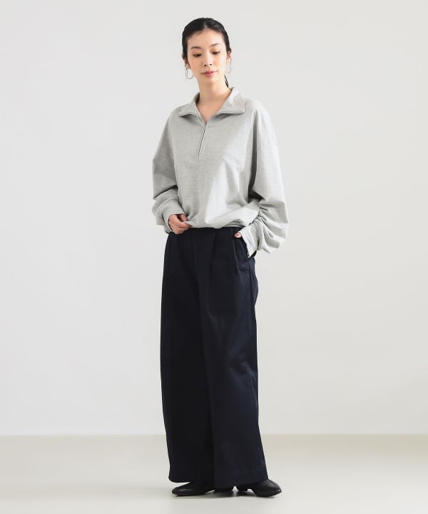 ハーフジップ 裏毛 プルオーバー Model ：H165　Size：ONE SIZE