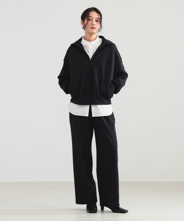ハーフジップ 裏毛 プルオーバー Model：H165 B77 W57 H79　Size：ONE SIZE