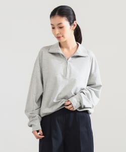 ハーフジップ 裏毛 プルオーバー