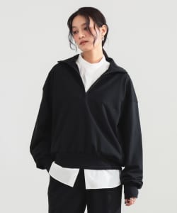 ハーフジップ 裏毛 プルオーバー
