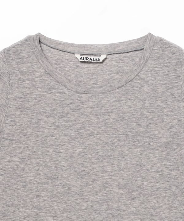 AURALEE / SUPER HIGH GAUGE SHEER RIB WIDE-NECK LONG SLEEVE TEE