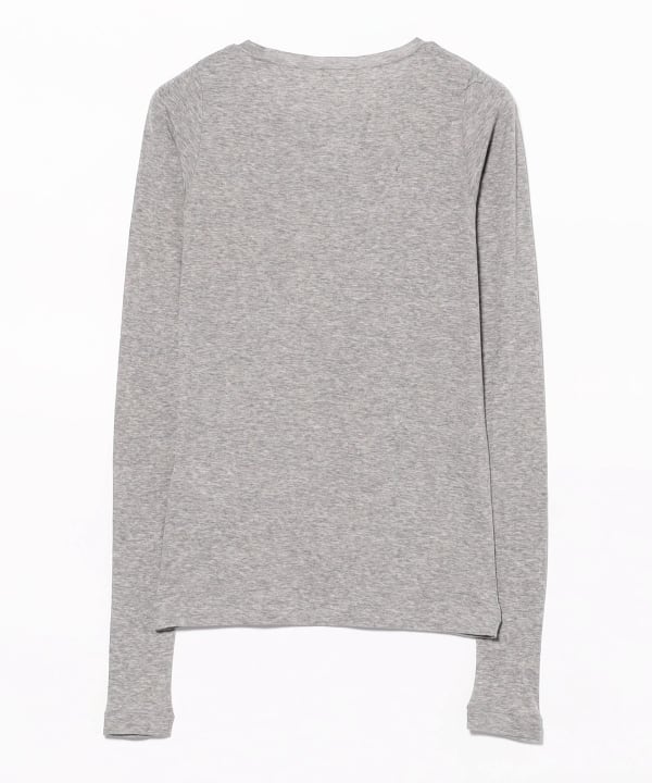 AURALEE / SUPER HIGH GAUGE SHEER RIB WIDE-NECK LONG SLEEVE TEE