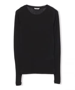 AURALEE / SUPER HIGH GAUGE SHEER RIB WIDE-NECK LONG SLEEVE TEE