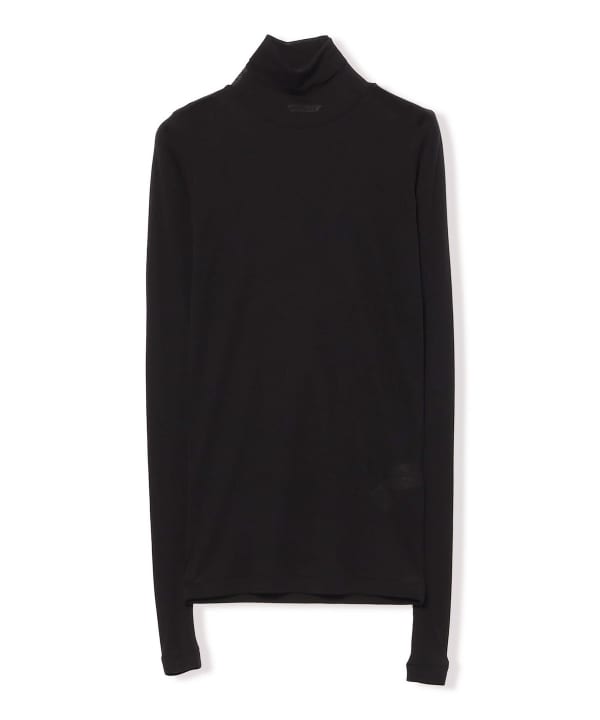 AURALEE / SUPER HIGH GAUGE SHEER RIB TURTLE NECK LONG SLEEVE TEE