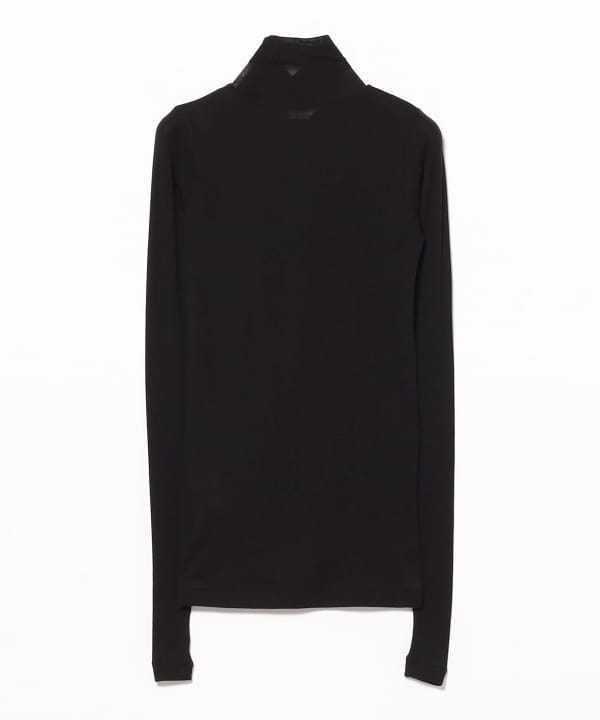 AURALEE / SUPER HIGH GAUGE SHEER RIB TURTLE NECK LONG SLEEVE TEE