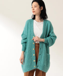 AURALEE / BRUSHED SUPER KID MOHAIR KNIT LONG CARDIGAN