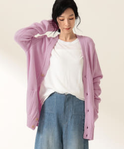 SLOANE × Demi-Luxe BEAMS / 別注 5ゲージ ジーロンラム Vネック カーディガン