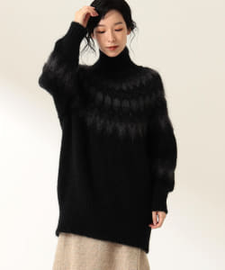 BATONER / モヘアノルディック タートルネック ニットチュニック