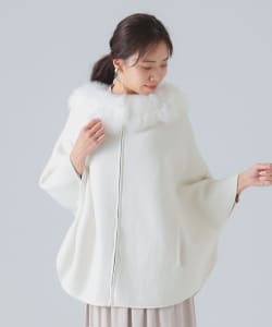 GIOVI / フォックスファー ジップ ポンチョ