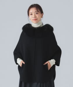GIOVI / フォックスファー ジップ ポンチョ