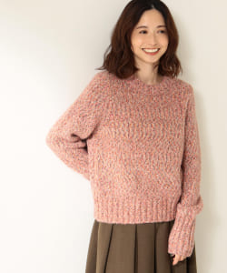 Demi-Luxe BEAMS / カラーメランジ ショート ニット