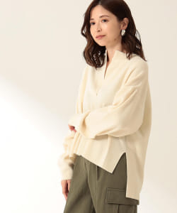 Demi-Luxe BEAMS / ウールカシミヤ ヘンリーネック プルオーバー