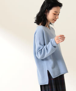 Demi-Luxe BEAMS / ウールナイロン ボックス Vネック 二ット