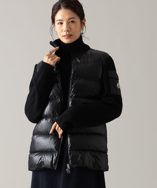 MONCLER ニットカーディガン ダウンジップボタンジップアップ