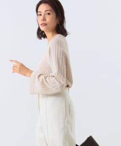 BATONER / シグネチャー ワイドリブ クルーネックニット