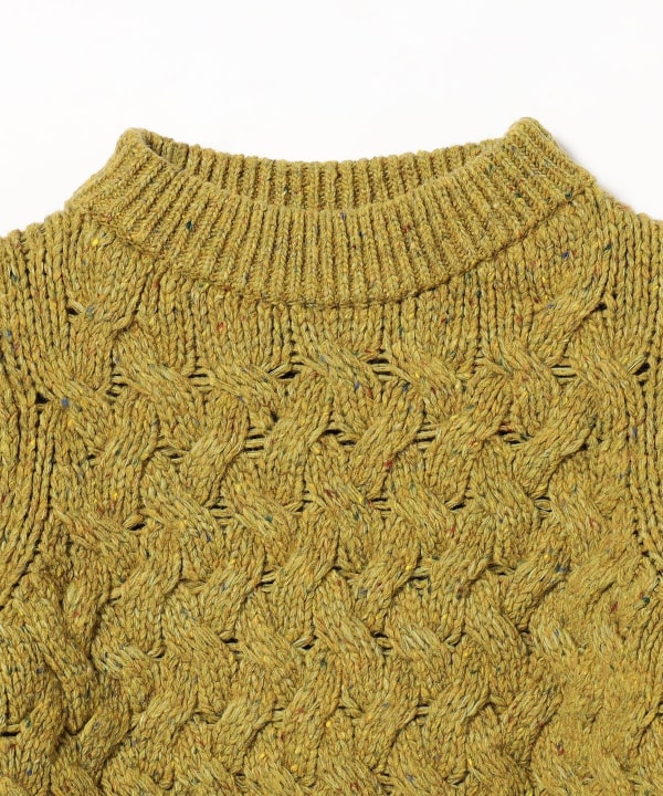 Demi-Luxe BEAMS Demi-Luxe BEAMS AK+1 / Color NEP Aran pattern knit 