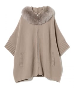 【別注】GIOVI / フォックスファー ジップ ポンチョ
