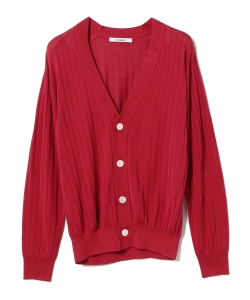 SLOANE / シルクリブ Vネック カーディガン