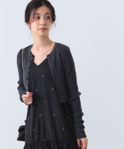 AURALEE / SUPER FINE WOOL HIGH GAUGE RIB KNIT SHORT CARDIGAN