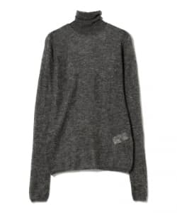 AURALEE / KID MOHAIR SHEER KNIT TURTLE NECK PULLOVER