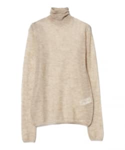 AURALEE / KID MOHAIR SHEER KNIT TURTLE NECK PULLOVER