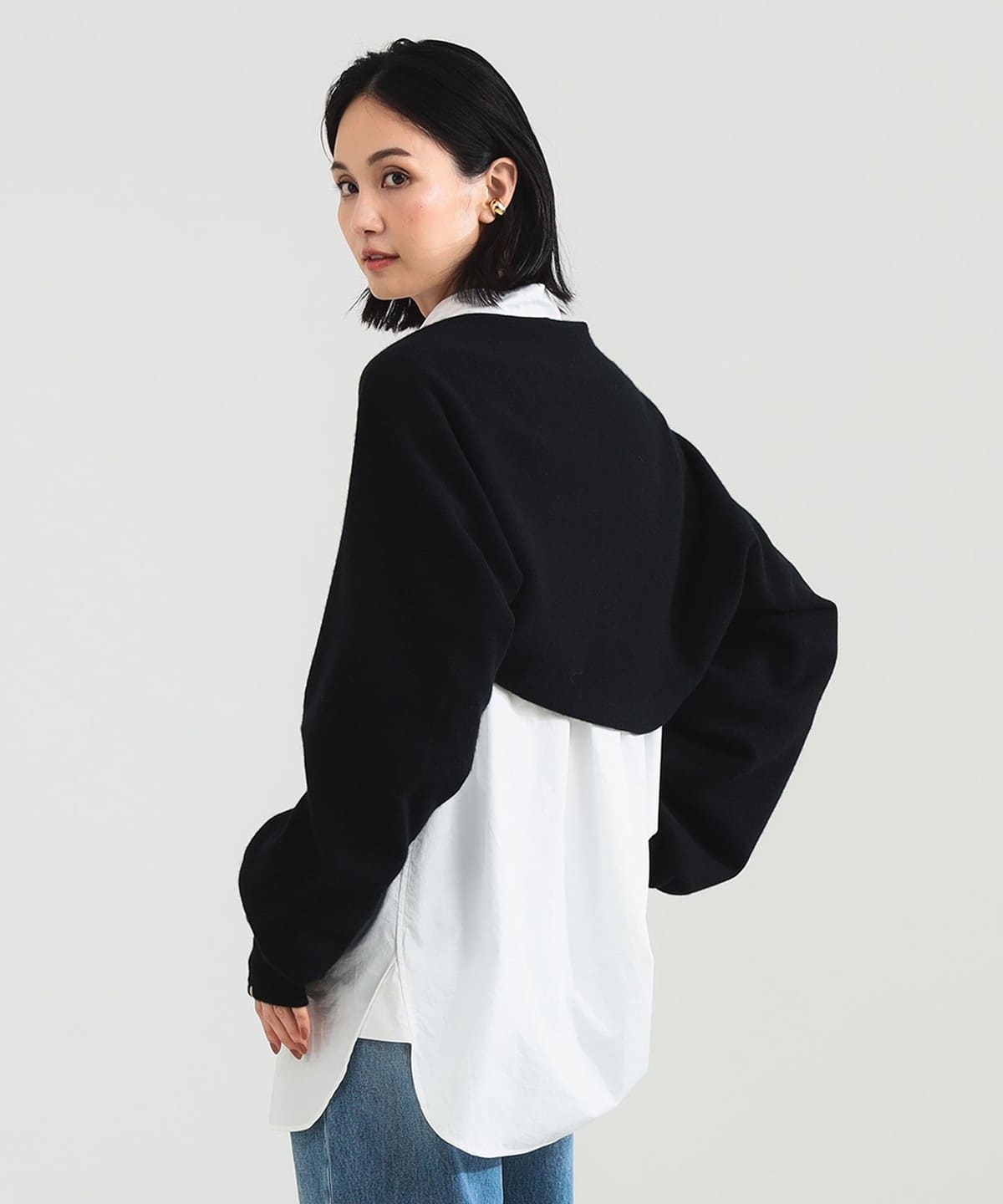 【+15%ポイントUP】【別注】extreme cashmere エクストリーム カシミヤ / everything カシミヤ ボレロカーディガン トップス WOMEN raven ONE SIZE 【+15%ポイントUP】【別注】extreme cashmere エクストリーム カシミヤ / everything カシミヤ ボレロカーディガン トップス WOMEN raven ONE SIZE