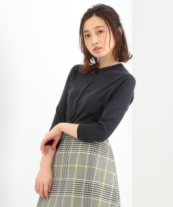JOHN SMEDLEY / クルーネック 7分袖カーディガン