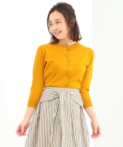 JOHN SMEDLEY / クルーネック 7分袖カーディガン