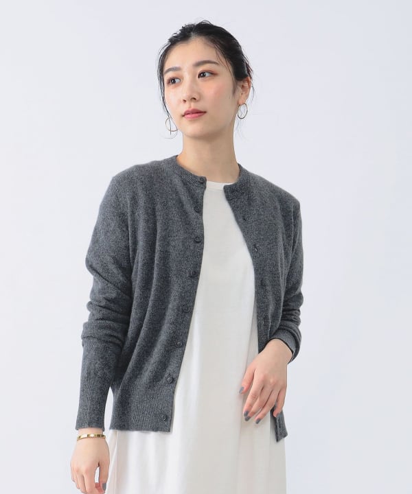 Demi-Luxe BEAMS Demi-Luxe BEAMS extreme cashmere / little 2 cashmere crew  neck cardigan (tops knit/sweater) mail order | BEAMS