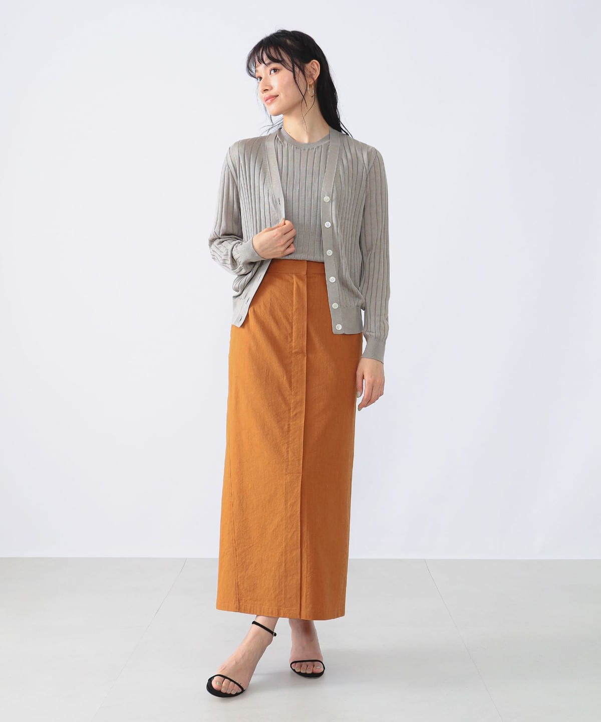 Demi-Luxe BEAMS（デミルクス ビームス）【別注】SLOANE / 18ゲージ ワイドリブ シルク Vネックカーディガン（トップス  カーディガン）通販｜BEAMS