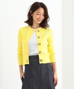 MADISONBLUE / RIB CREW NECK CARDIGAN