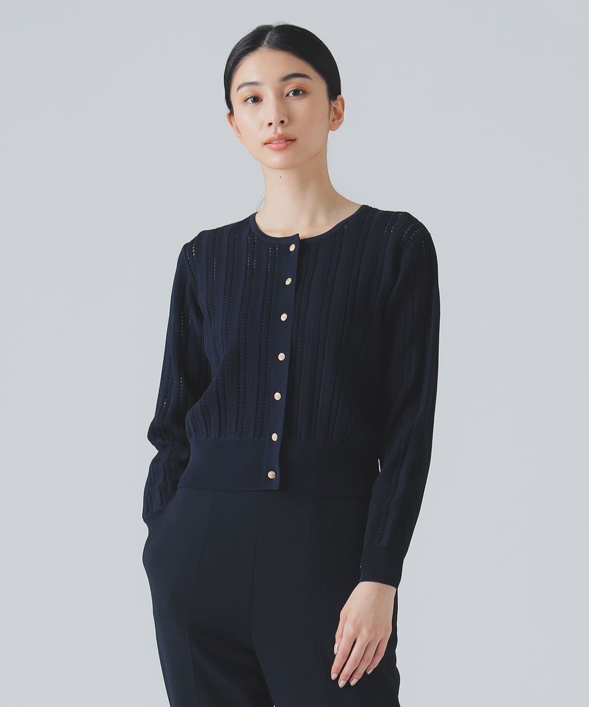 CORCOVADO コルコバード / アイレット カーディガン トップス WOMEN NAVY 38 CORCOVADO コルコバード / アイレット カーディガン トップス WOMEN NAVY 38