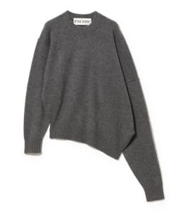 INSCRIRE / アシンメトリー カシミヤ クルーネック ニット