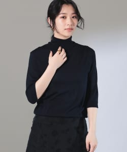 Demi-Luxe BEAMS / 女裝 蠶絲 樽領 短袖 上衣