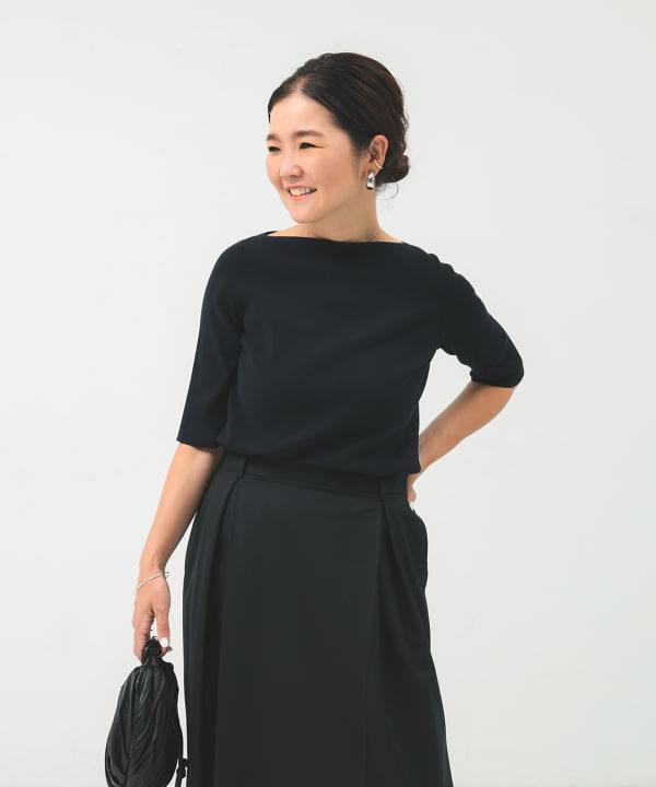 シンプル ボートネック ニット .M. BEAMS STAFF：H162　Size：ONE SIZE