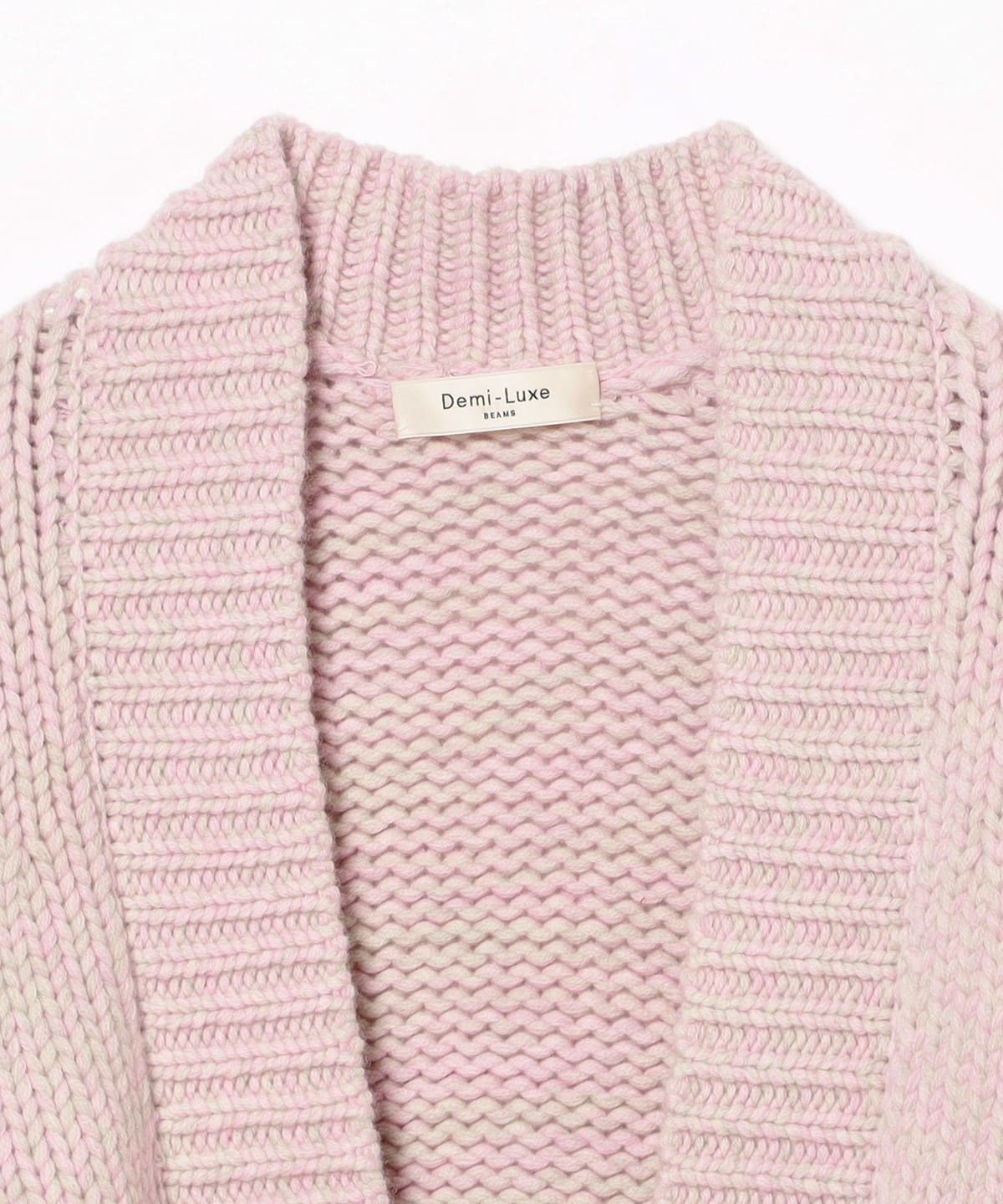 BEAMS LIGHTS メランジニットカーディガン Demi-Luxe BEAMS（デミルクス ビームス）メランジ ローゲージ