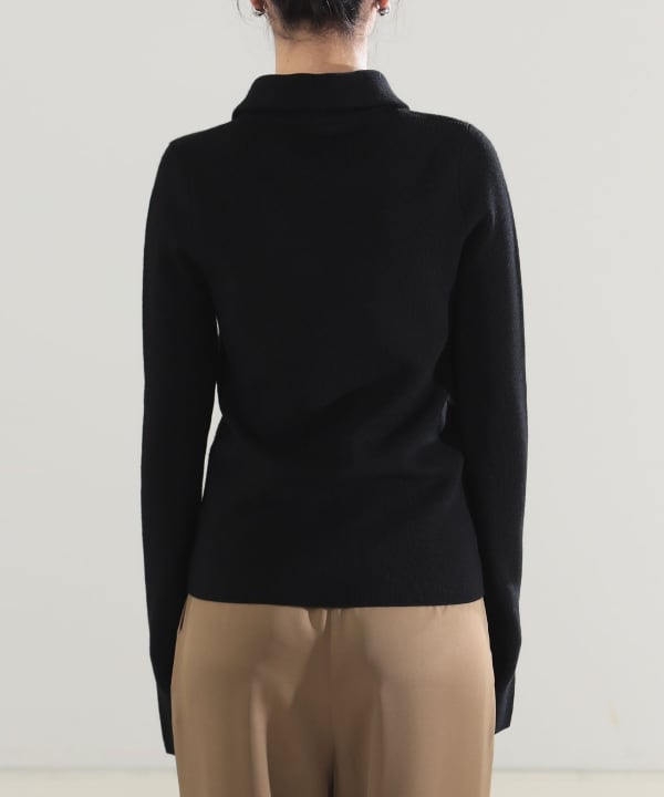 AK+1 / ポロ襟 片畦 ニット プルオーバー|BEAMS WOMEN(ビームス