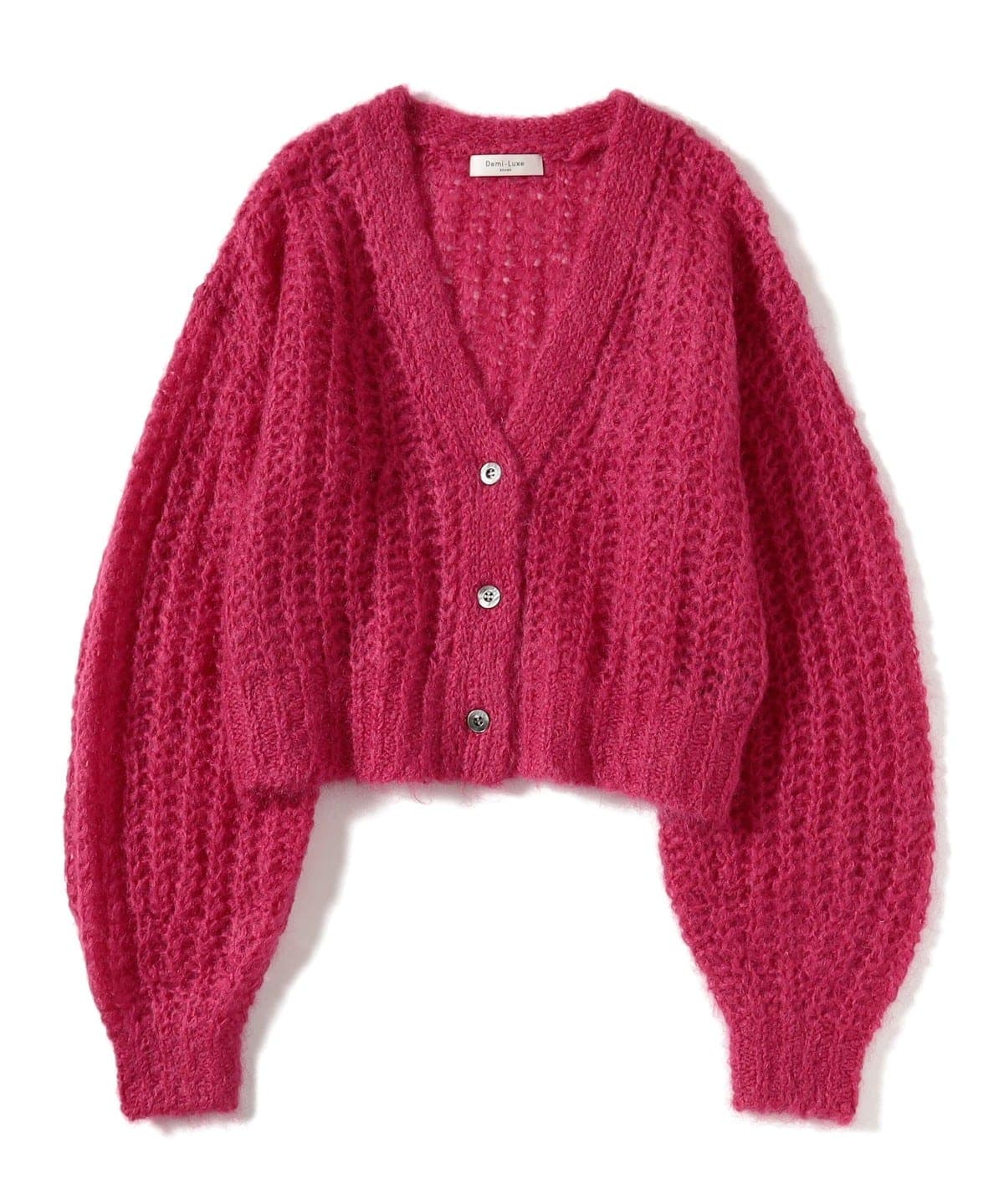 モヘヤ ナイロン ショート カーディガン トップス WOMEN PINK ONE SIZE モヘヤ ナイロン ショート カーディガン トップス WOMEN PINK ONE SIZE